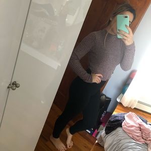 Open back corset crop top sweater